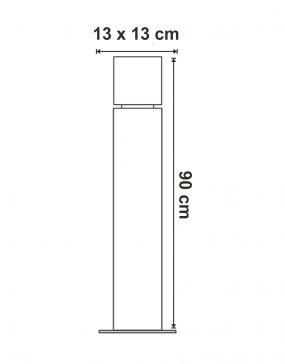 dimensiuni Stalpisor pentru exterior Square Pole